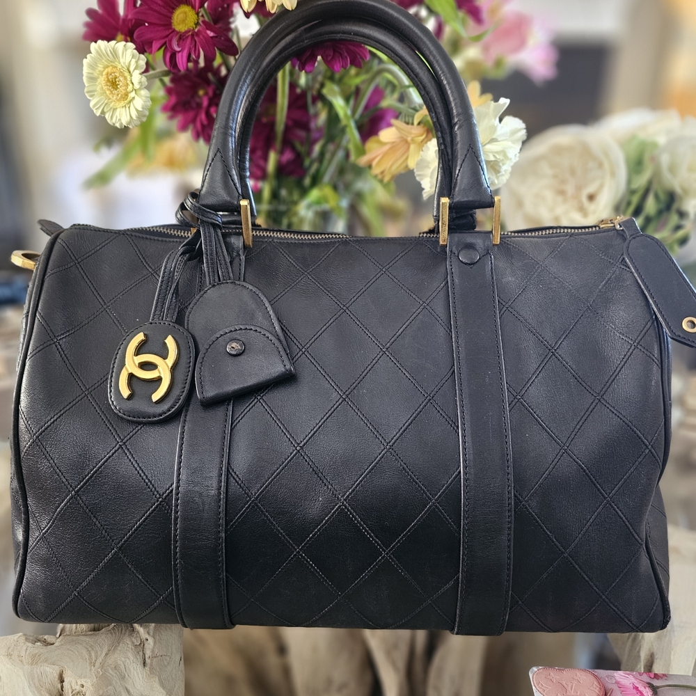 Chanel Black Quilted Leather Handbag